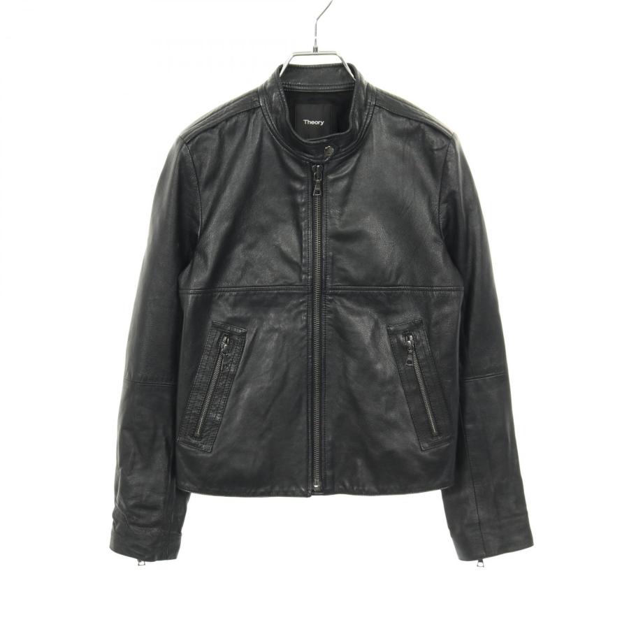 値下　美品　theory シングルライダース　革ジャン theory（セオリー） シングルライダースジャケット ブランドオフ