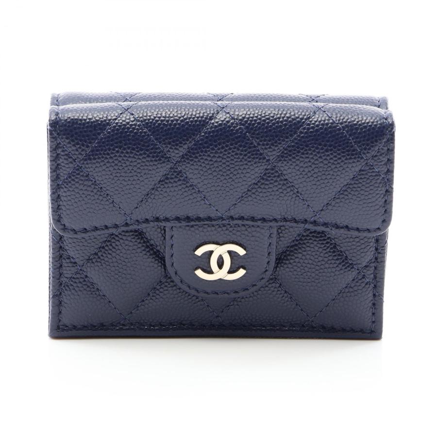 シャネル 財布 クラシックスモールフラップウォレット マトラッセ キャビアスキン CHANEL（シャネル） クラシック スモール フラップ ウォレット
