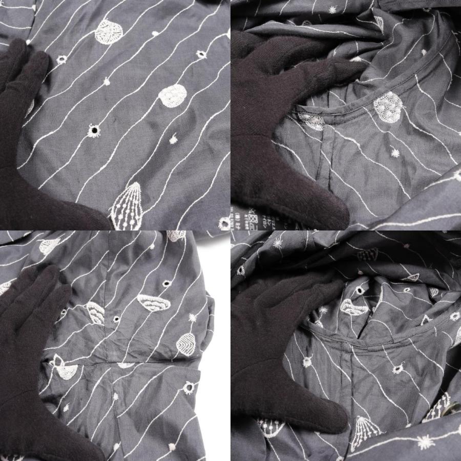 ミナペルホネン mina perhonen sea jewel ブルゾン イージーパンツ セットアップ 衣料品 シルク ファブリック レディース グレー系 【中古】 mina perhonen（ミナペルホネン） sea jewel ブルゾン イージーパンツ