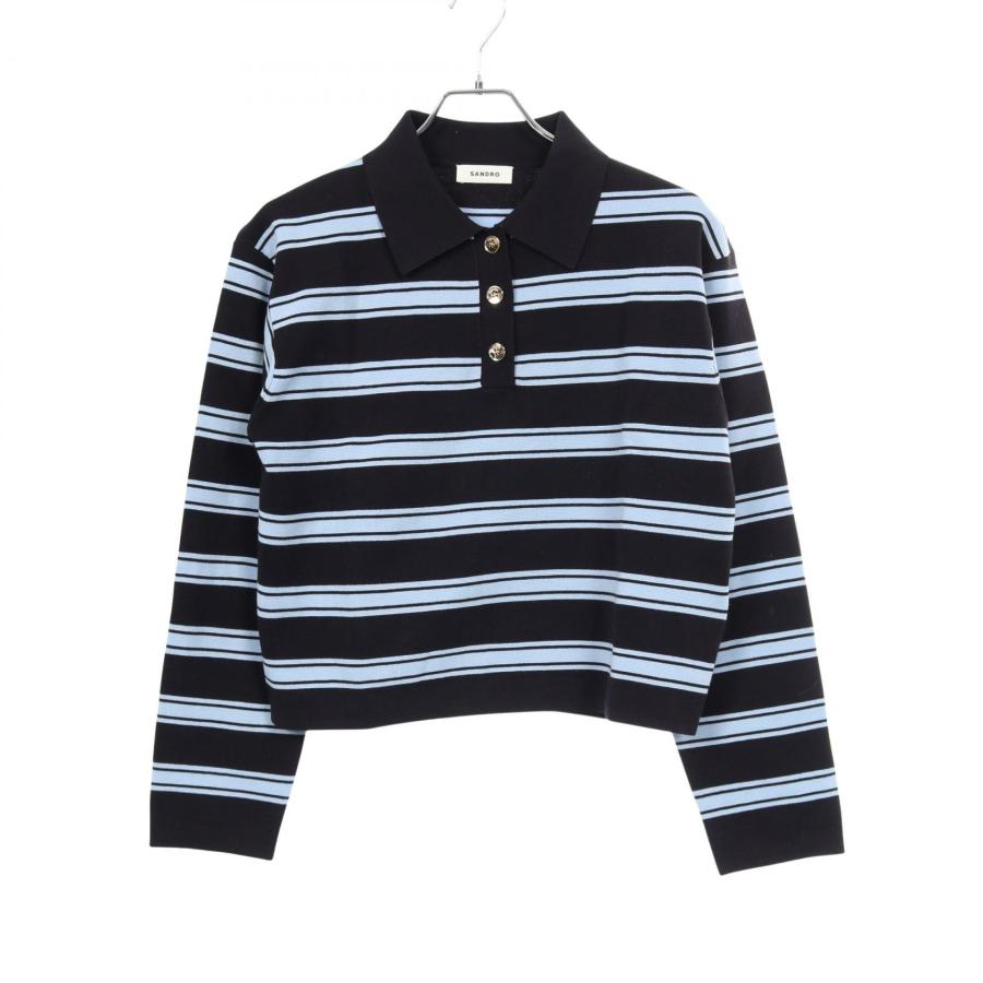 サンドロ ニット ブランドオフ sandro コットン ポロシャツ 中古  