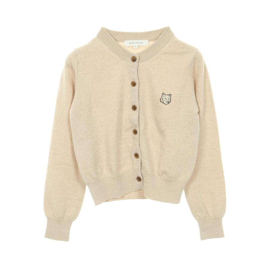 メゾンキツネ MAISON KITSUNE BOLD FOX HEAD カーディガン 衣料品 トップス ウール レディース ベージュ系 【中古】 メゾンキツネ BOLD FOX HEAD ブランドオフ MAISON KITSUNE ウール