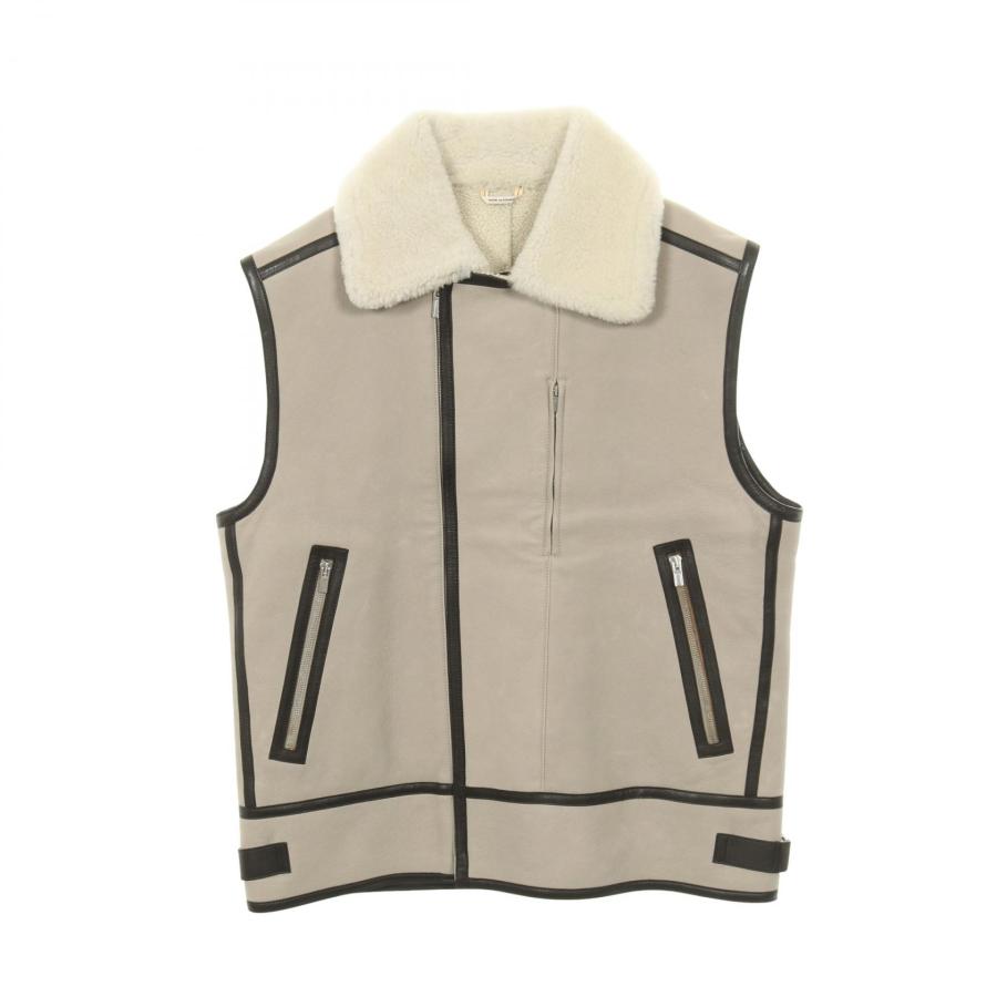 HERMES（エルメス） ジレ ブランドオフ レザー ベスト ムートン 中古 