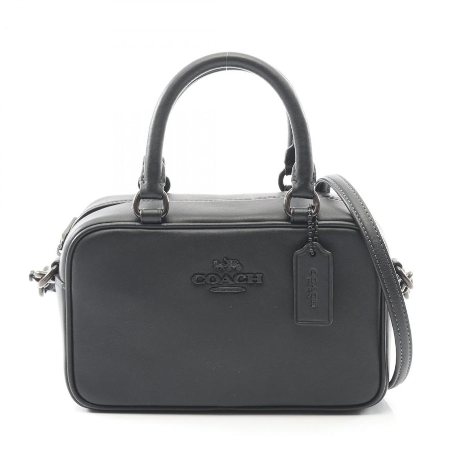 COACH 黒 レザーハンドバッグ COACH（コーチ） サッチェル ブランドオフ レザー ハンドバッグ レザー