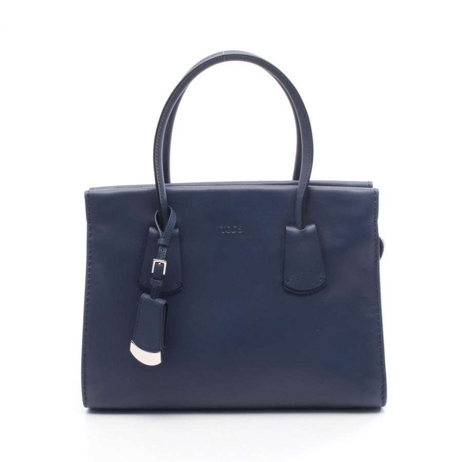 未使用✨トッズ ノート ショッピングバッグ トートバッグ ブルー トッズ NOTE ノート ショッピング スモール ブランドオフ TOD'S レザー