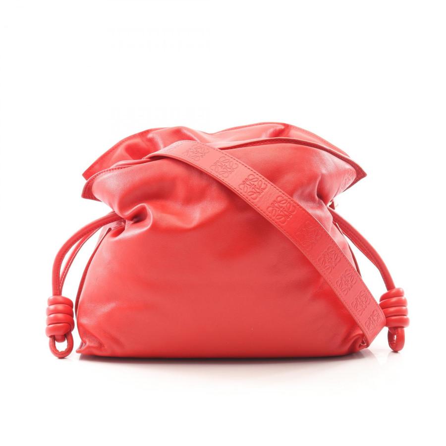 ロエベフラメンコ赤いレザーショルダーバッグ LOEWE（ロエベ） フラメンコクラッチ ブランドオフ レザー ショルダー