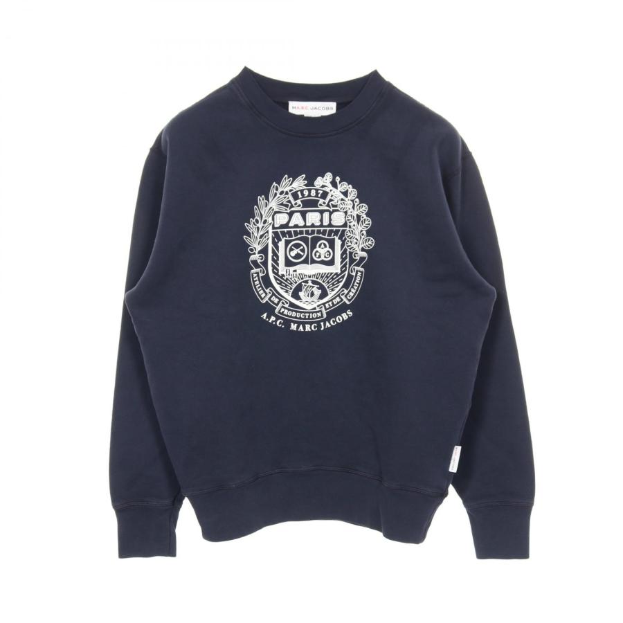 マークジェイコブス MARC JACOBS × A.P.C. The Mens Paris Crewneck スウェット 衣料品 トップス コットン メンズ ネイビー系 【中古】 マークジェイコブス × A.P.C. The Mens Paris Crewneck ブランドオフ