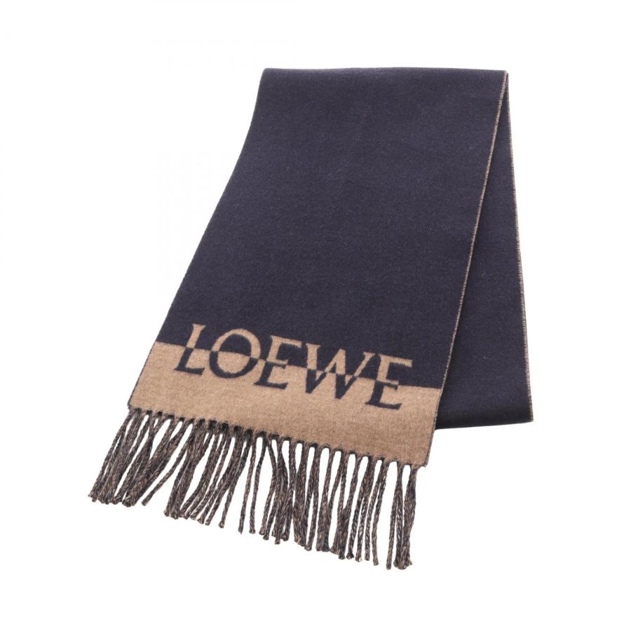 LOEWE（ロエベ） ロゴ ブランドオフ ウール マフラー 中古 メンズ