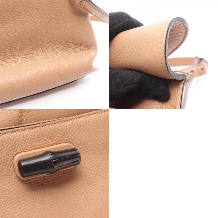 GUCCI（グッチ） デイリー バンブー ブランドオフ レザー ハンドバッグ 