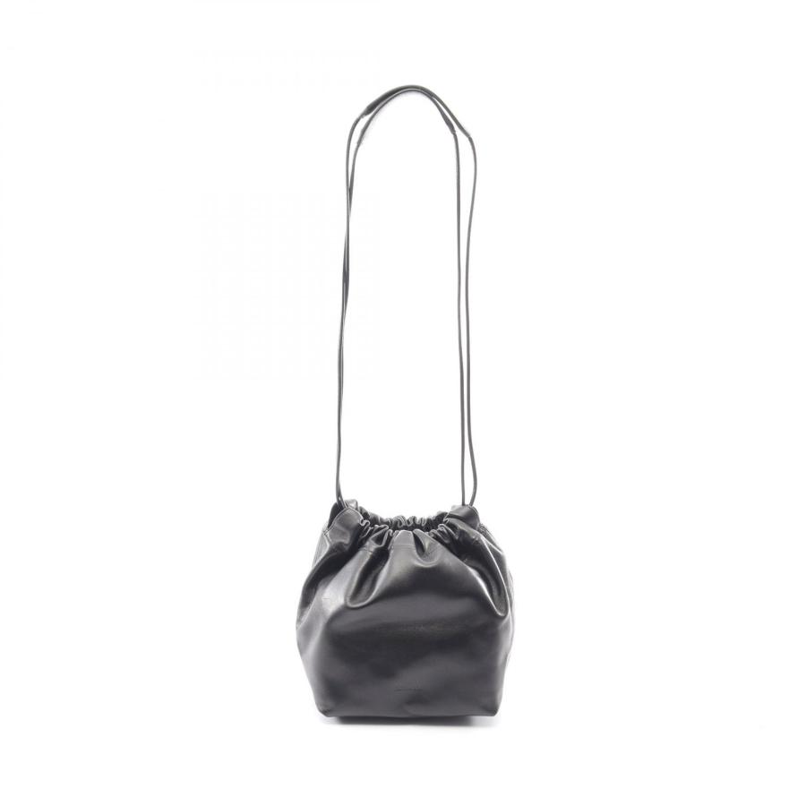 美品★JIL SANDER ブラックレザー巾着バッグ 保存袋付きジルサンダー JIL SANDER（ジルサンダー） ドローストリングバッグ Dumpling
