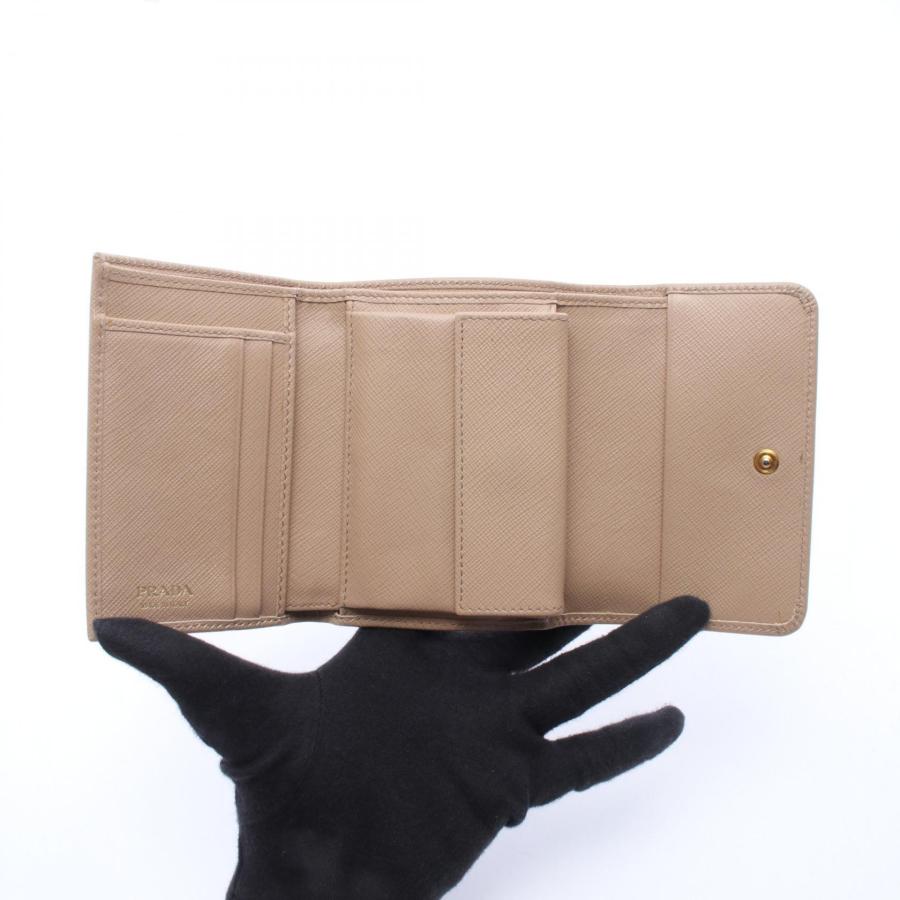 PRADA プラダ サフィアーノ 三つ折りミニ財布 リボン ブラック 未使用品 PRADA（プラダ） リボン ブランドオフ サフィアーノレザー 三つ折り