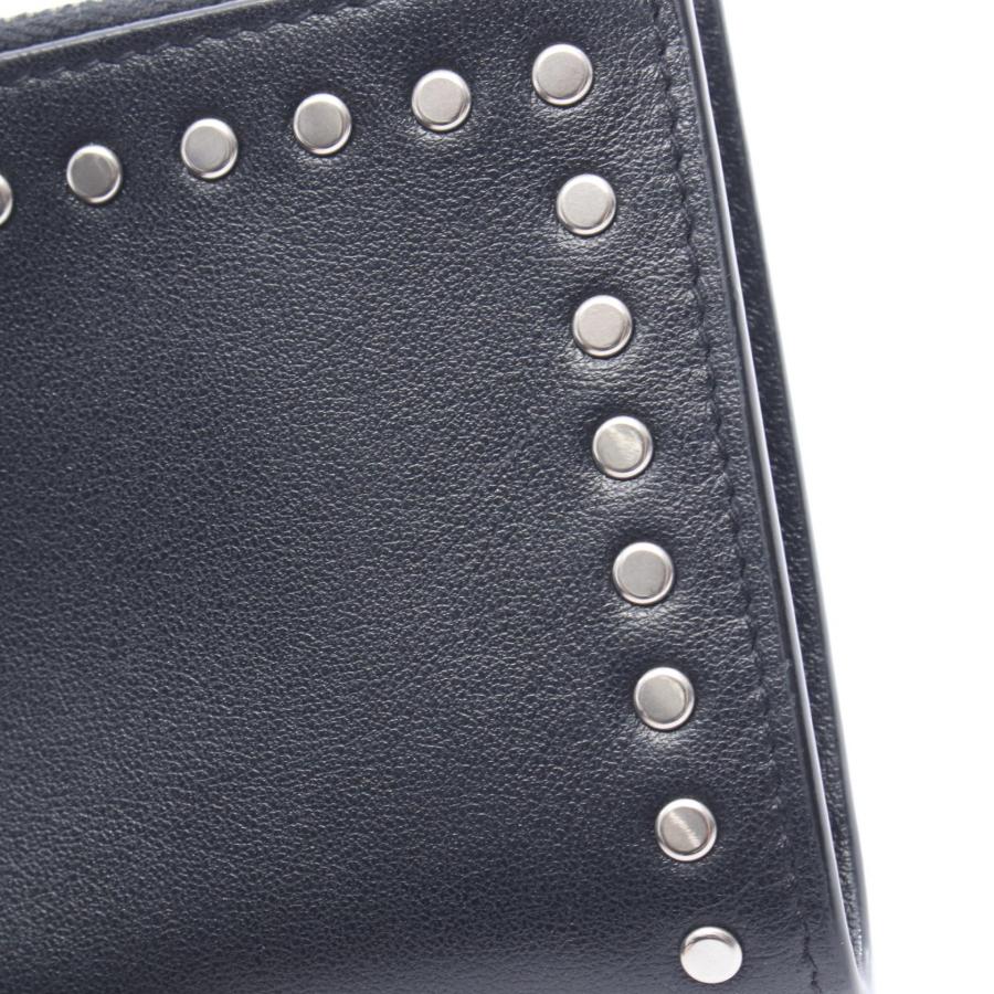 SAINT LAURENT スタッズ付き二つ折り財布 サンローランパリ スタッズ ブランドオフ SAINT LAURENT PARIS レザー