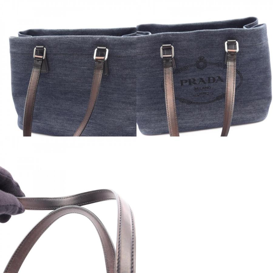 PRADA Denim+Vitello トートバッグ PRADA（プラダ） DENIM + VITELLO ブランドオフ デニム トートバッグ