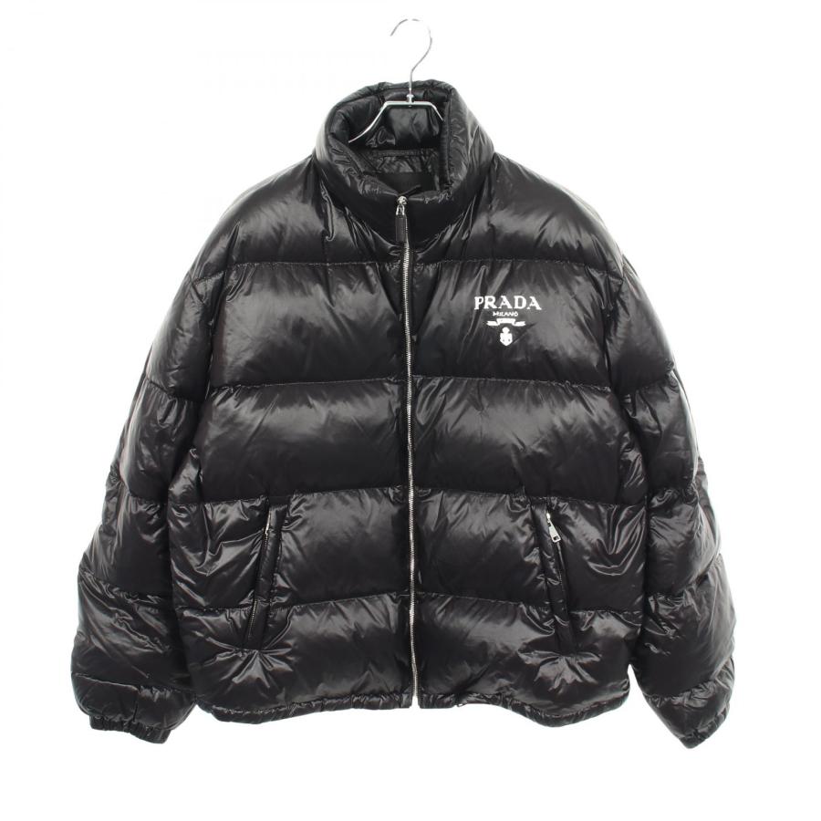 PRADA フード付ダウンジャケット PRADA（プラダ） ロゴプリント フード付き ブランドオフ ナイロン