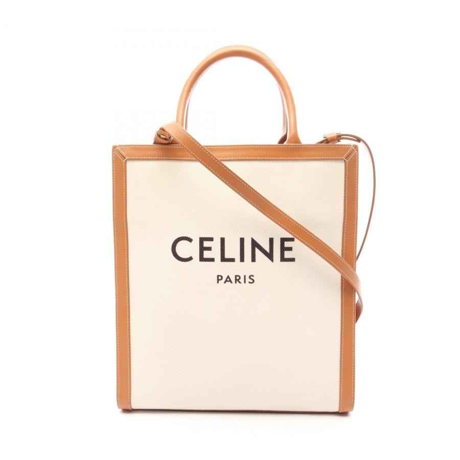 【美品】CELINE スモール バーティカルカバ　キャンバストート バッグ CELINE（セリーヌ） スモール バーティカル カバ 2WAY ブランドオフ