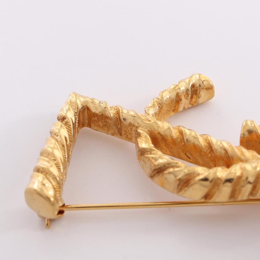 美品！サンローラン　オピウム  ブローチ　ゴールド✨ サンローランパリ OPYUM BROCHE オピウム ブランドオフ SAINT LAURENT