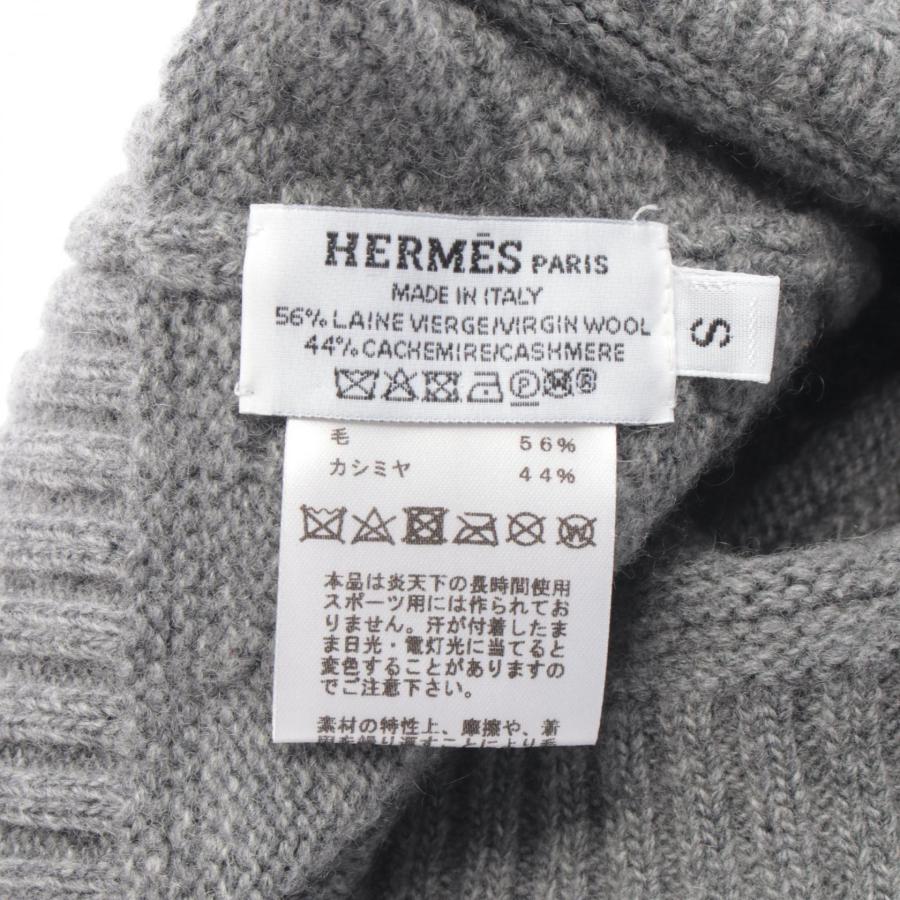 エルメス セリエボタン ニット帽 ブランドオフ HERMES ウール ニットキャップ 毛 カシミヤ 中古 レディース_3