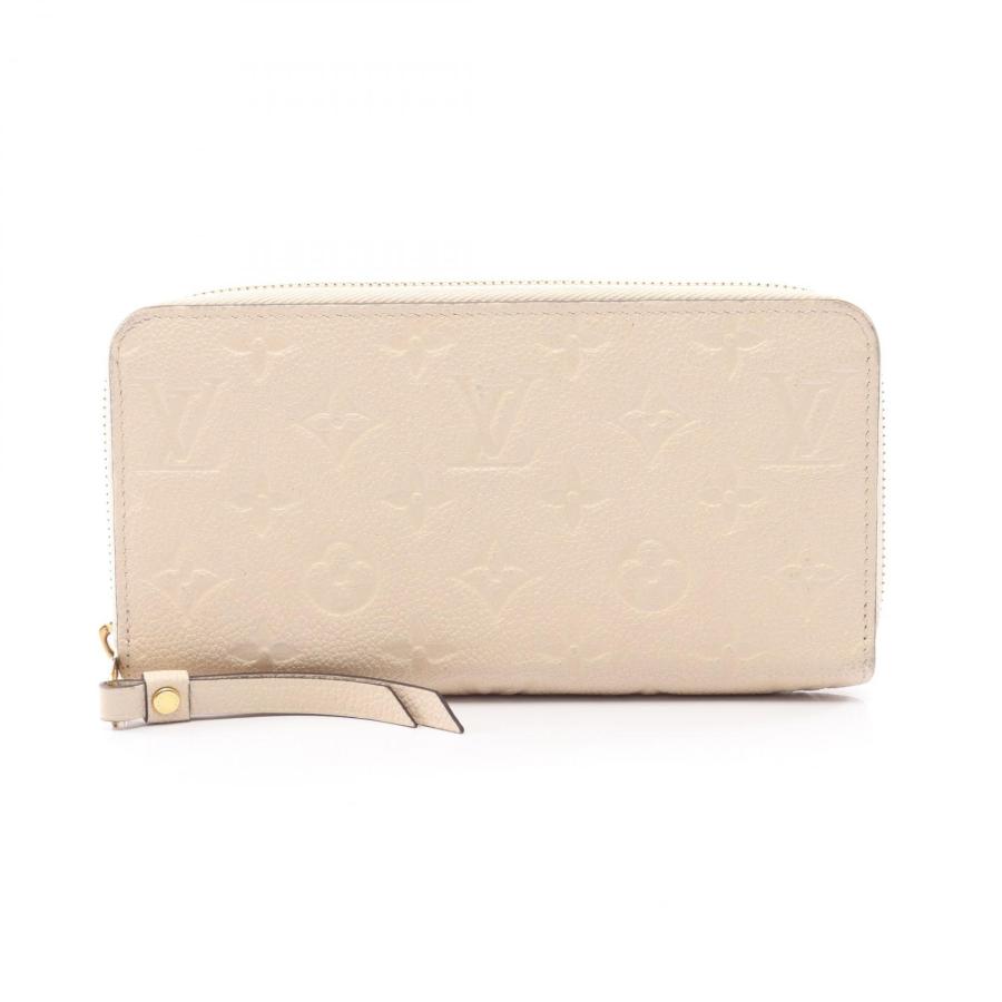 【美品】ルイヴィトン モノグラム アンプラントジッピーウォレットクレームベージュ LOUIS VUITTON（ルイ・ヴィトン） ジッピーウォレット モノグラムアン