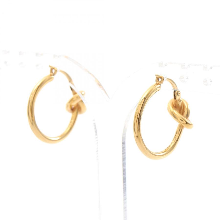CELINE ゴールドフープピアス CELINE（セリーヌ） ノット フープ ブランドオフ CELINE GP（ゴールド