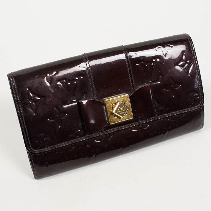 ルイヴィトン 長財布 LOUIS VUITTON 破格本物 ヴェルニ ポルトフォイユ