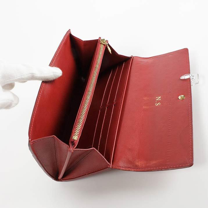 ヴィトン ヴェルニ レイユール 長財布 ポルトフォイユ サラ ポムダムール極美品 LOUIS VUITTON（ルイ・ヴィトン） 長財布 破格本物 ヴェルニ