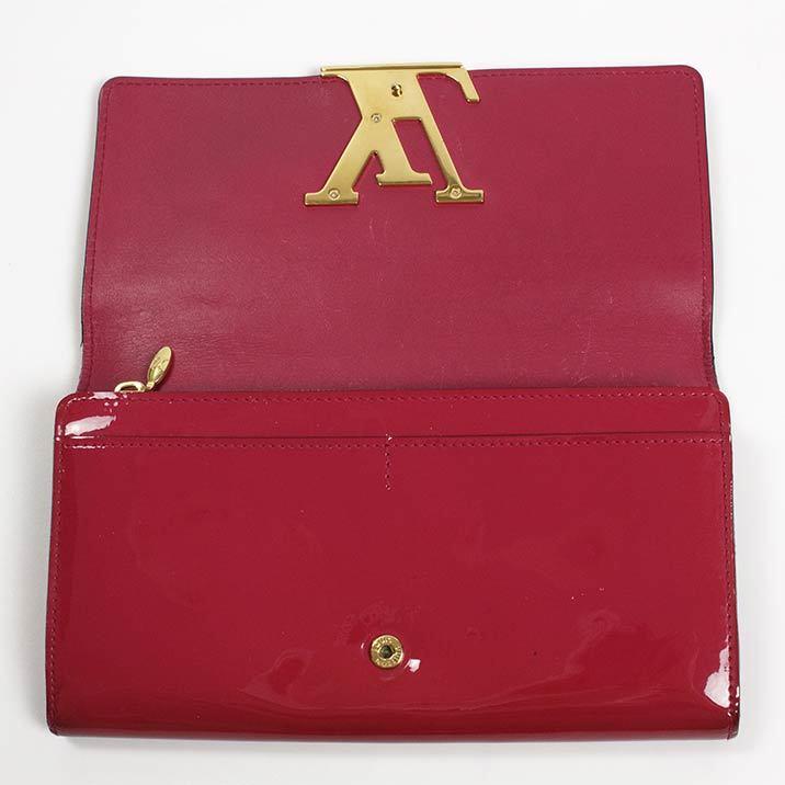 ルイヴィトン 長財布 LOUIS VUITTON 破格本物 ヴェルニ ポルトフォイユ 