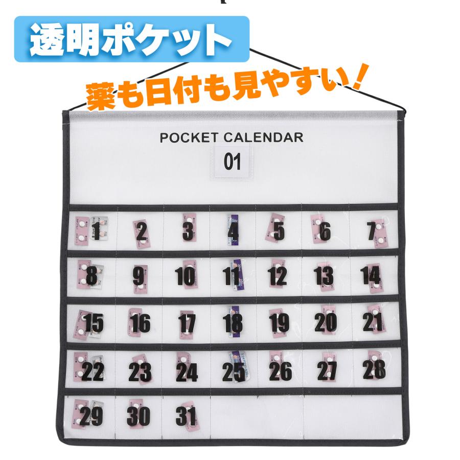 お薬カレンダー 1ヶ月 毎日ずっと使える 壁掛けカレンダー ウォール
