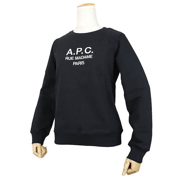 アーペーセー A.P.C. スウェット レディース ロゴ 長袖 トレーナー XS/S/M/L ブラック COEZD F27561 LZZ BLACK_2