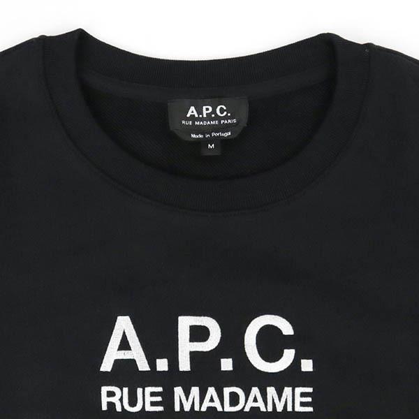 アーペーセー A.P.C. スウェット レディース ロゴ 長袖 トレーナー XS/S/M/L ブラック COEZD F27561 LZZ BLACK_3