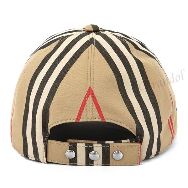最大17%還元》バーバリー BURBERRY キャップ アイコンストライプ TB 