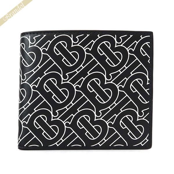 ポイント7倍》バーバリー BURBERRY 二つ折り財布 メンズ TBモノグラム