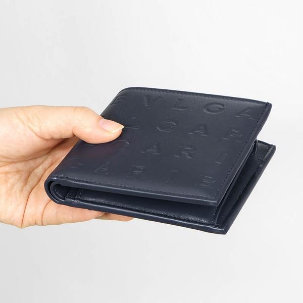 BVLGARI（ブルガリ） 二つ折り財布 メンズ コンパクトウォレット ロゴ