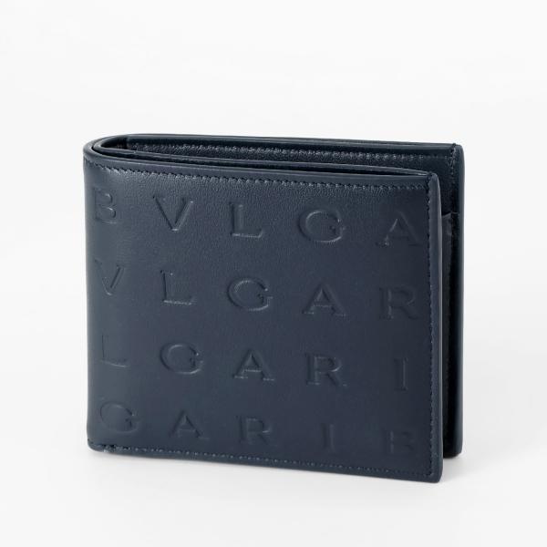BVLGARI（ブルガリ） 二つ折り財布 メンズ コンパクトウォレット ロゴ