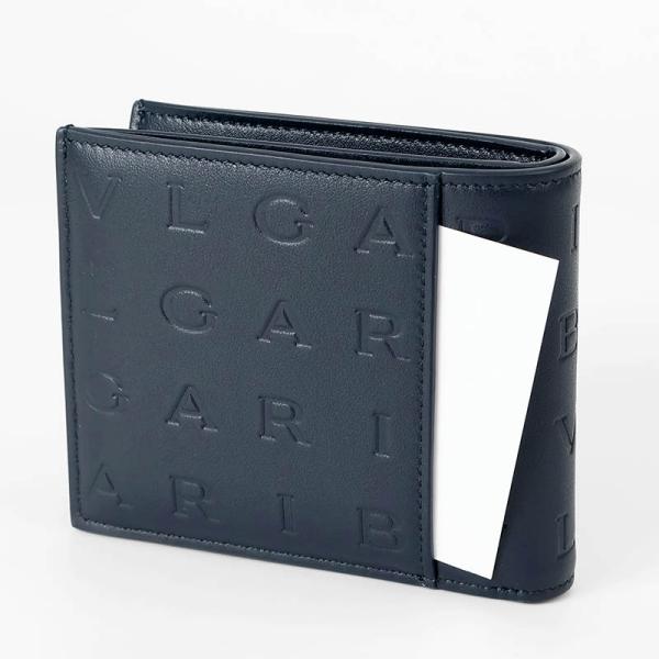 BVLGARI（ブルガリ） 二つ折り財布 メンズ コンパクトウォレット ロゴ