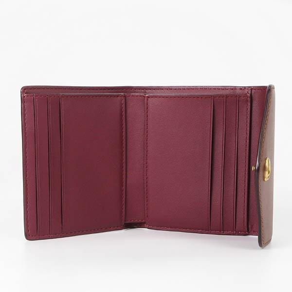 COACH コーチ☆シグネチャー コンパクト 二つ折り財布 レッド ブラウン COACH コーチ 二つ折り財布 レディース シグネチャー コンパクト