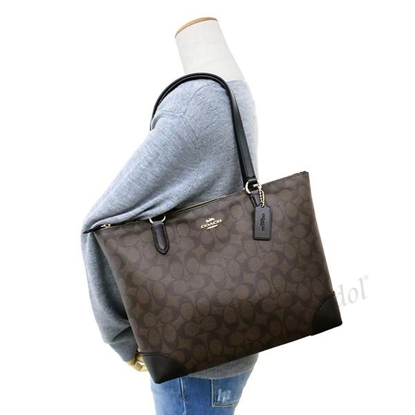 COACH コーチ レディース トートバッグ シグネチャー ブラウン