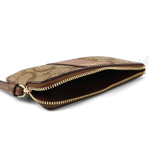COACH コーチ レディース ポーチ シグネチャー リストレット ベージュ