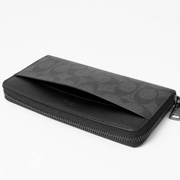 COACH コーチ メンズ ラウンドファスナー長財布 シグネチャー COACH コーチ メンズ ラウンドファスナー長財布 シグネチャー