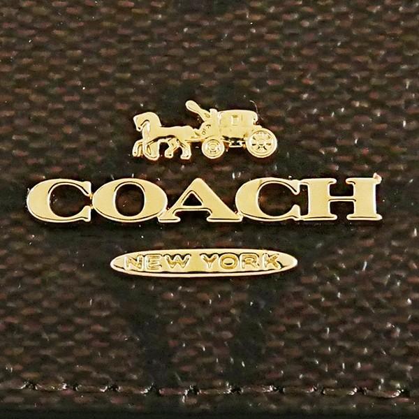 COACH レザーキーケース ブラウン/ブラック COACH コーチ キーケース レディース シグネチャー ブラウン