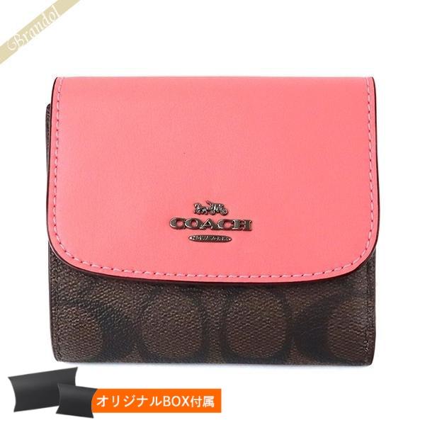 最大1500円クーポン コーチ 財布 Coach レディース 二つ折り財布 シグネチャー Styleの 最大1500円クーポン コーチ ミニ財布 ブラウン 財布 帽子 ファッション小物 Qbr6k Co F875 Qbr6k 875 Style ピンク Brandol