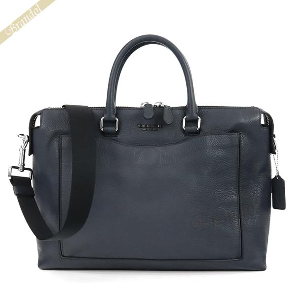安い購入 最大1500円クーポン コーチ Coach メンズ ビジネスバッグ シンプル レザー 2way ショルダーバッグ ネイビー 954 Nibhp 柔らかい Lespakigali Com