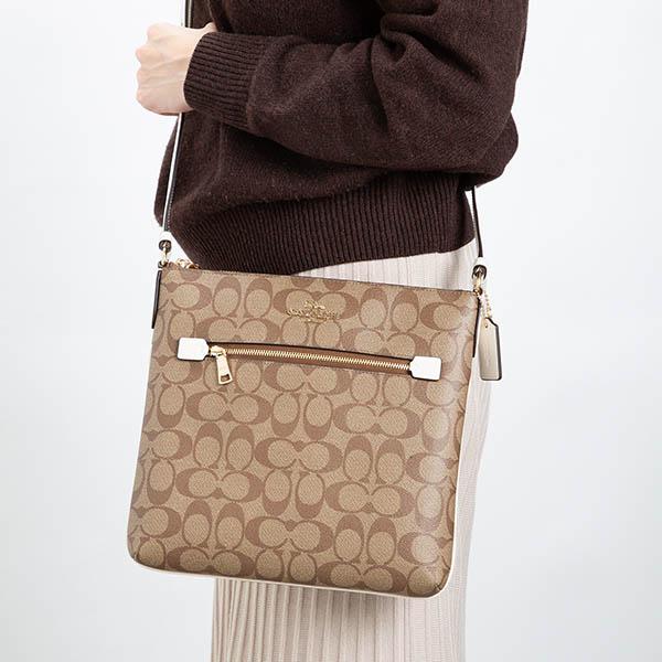 COACH コーチ ショルダーバッグ レディース シグネチャー 薄型 COACH コーチ ショルダーバッグ レディース シグネチャー 薄型