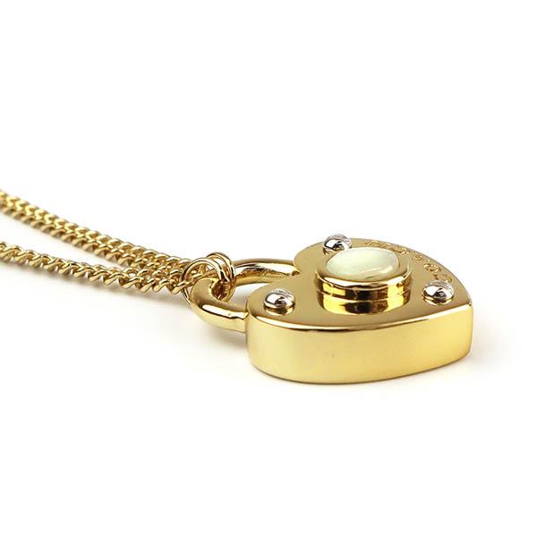 COACH コーチ ネックレス レディース パール ハート パドロック