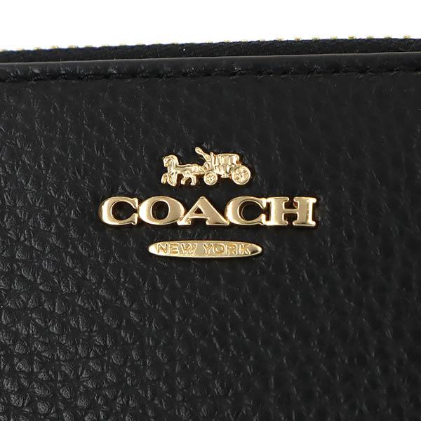 コーチ COACH 財布 ラウンドファスナー 長財布 レディース クロスグレインレザー ストラップ付き ブラック C4451 IMBLK｜brandol-s｜05