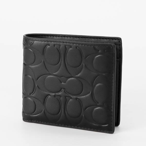 COACH コーチ 二つ折り財布 メンズ シグネチャー レザー コイン COACH コーチ 二つ折り財布 メンズ シグネチャー レザー コイン