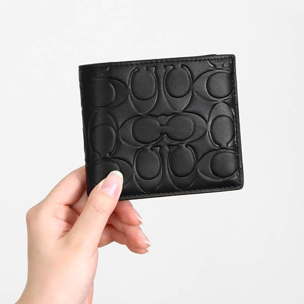 COACH コーチ 二つ折り財布 メンズ シグネチャー レザー コイン COACH コーチ 二つ折り財布 メンズ シグネチャー レザー コイン