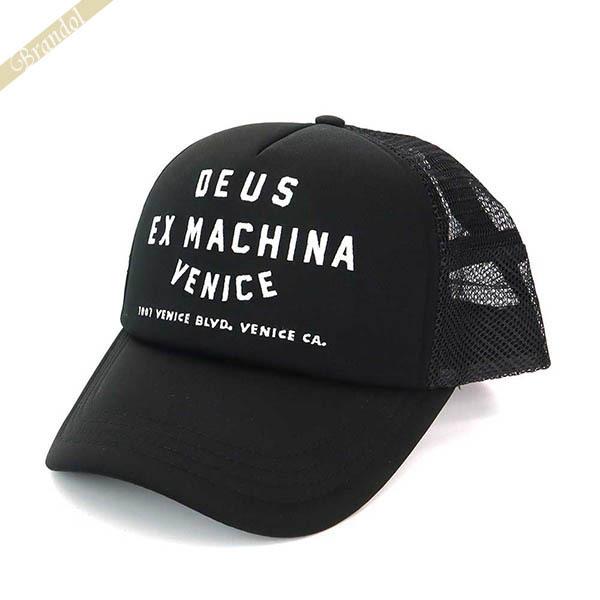 デウスエクスマキナ Deus Ex Machina キャップ 帽子 メンズ ロゴ メッシュキャップ ブラック DMA47620 BLACK ◇｜brandol-s