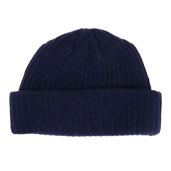 【まに。】ニットキャップ（ネイビー） DEUS EX MACHINA（デウスエクスマキナ） ニットキャップ ニット帽