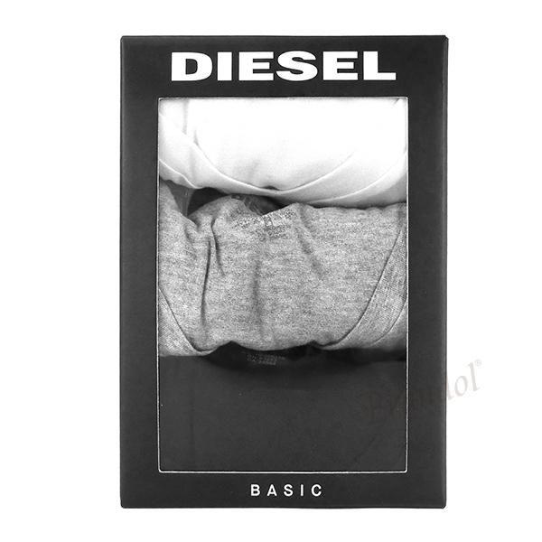 ディーゼル DIESEL メンズ Tシャツ 3枚組 Vネック S/M/L ブラック ホワイト グレー 00SPDM 0AALW 01｜brandol-s｜09