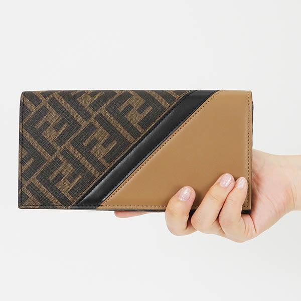 FENDI フェンディ 長財布 メンズ FF柄 ズッカ ロゴ バイカラー FENDI フェンディ 長財布 メンズ FF柄 ズッカ ロゴ バイカラー