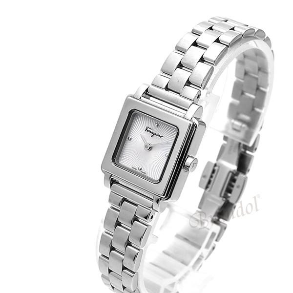 フェラガモ Ferragamo レディース 腕時計 SQUARE スクエア 20mm ホワイトパール シルバー SFBY00319の画像